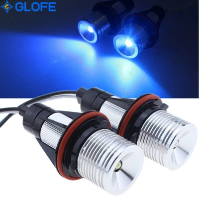 For BMW E39 E60 E63 M5 X5 Blue LED Angel Eye Halo Ring Marker Light Bulbs Kit - Image 1 of 4