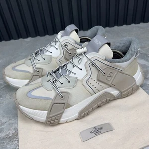 Valentino Garavani Wod Panelled Sneakers White Off-White Leather 10 US or 43 EUR - Picture 1 of 12