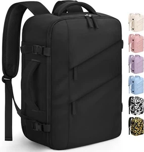 Capolo Travel Backpack for Women Men Waterproof Laptop 15.6 Inch, Black - Bild 1 von 9