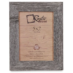 5x7 - 1.5" Wide Standard Reclaimed Rustic Barn Wood Photo Frame - - Picture 1 of 4