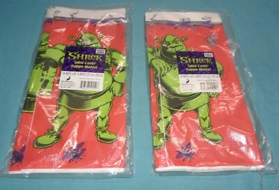 LOTE DE 2 = NUEVO SELLADO == SHREK VINTAGE 2001 = CUBIERTA DE MESA DE PAPEL = 54" X 89 1/4" Foto 1 de 4