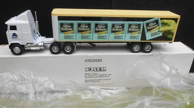ERTL DieCast 1/64 millas MACK Cabover ULTRA-LINER con dormitorio, ALKA-SELTZER, raro Foto 1 de 4