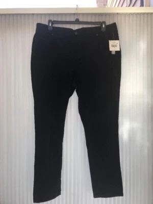 Falls Creek Womens Size 20 Black Corduroy Pants-BRAND NEW-SHIP SAME BUSINESS DAY - Изображение 1 из 4