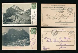 SCHWEIZ 1902 WEHRLI + FOTOGLOB FRÜHE UB PPCs 2 KARTEN GEMMI + GRINDELWALD - Bild 1 von 3