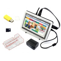 Raspberry Pi Accessory Pack F with 7inch HDMI LCD (C) Bicolor Case 16GB SD Card