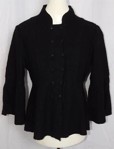 Kenar Jacket Blazer Black Mandarin Collar Medium NEW with Tag - Picture 1 of 7