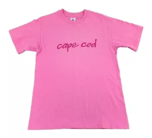 VINTAGE Chemise Cuffy's Cape Cod homme rose moyen série naturelle Tee A28 - Photo 1/7