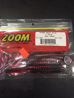 Zoom U-Tale Red Shad  6" 20pkg - Image 1 of 2