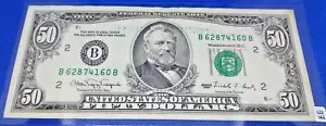 1990 $50 Federal Reserve Note Error Overprint Of The Back On The Front (B9) - Picture 1 of 3