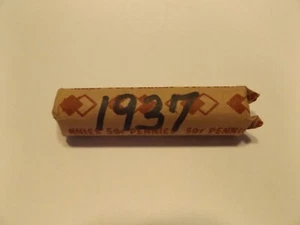 1937 WHEAT PENNIES 1 ROLL FROM ESTATE SALE, CIRCULATED - Picture 1 of 1
