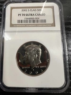 2002 S Clad Kennedy Proof 70 Ultra Cameo Brown Label NGC CERTIFIED - Image 1 of 2