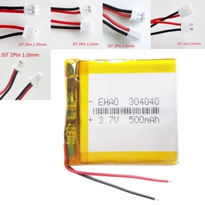 Batería recargable Lipo de 3,7 V 500 mAh enchufe de 2 pines para teléfono móvil cámara 304040 - Imagen 1 de 24