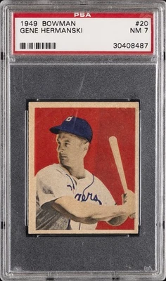1949 BOWMAN #20 GENE HERMANSKI PSA 7 - Image 1 of 2