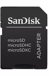 Genuine SanDisk Micro SD to SD SDHC CARD ADAPTOR (Card Not Included)