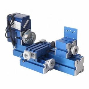 Mini Motorized Lathe 24W DIY Metal Woodworking Tool Hobby Model Making - Foto 1 di 7