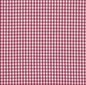 Tela roja a cuadros de gingham de 1/8"" pulgadas de polietileno algodón 60"" de ancho sin estirar - Imagen 1 de 1