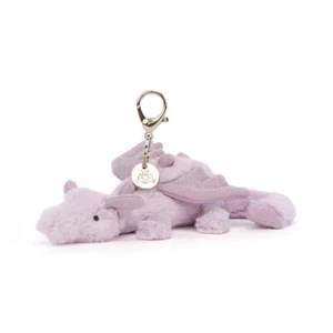 Jell-ycat Lavender Dragon Bag Charm Keyring Little Soft Plush Toy - NEW - Picture 1 of 4
