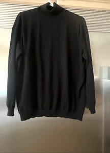 RALPH LAUREN CUELLO ALTO CLÁSICO - PUNTO AJUSTADO NEGRO 100% ALGODÓN MÁS 2X BUSTO 46-48 - Imagen 1 de 4