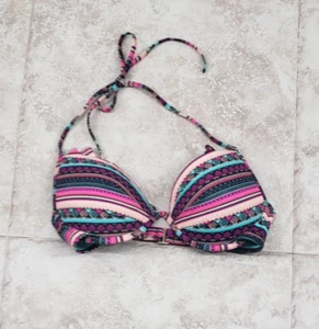 Adjustable Bikini Top Neck Tie Strap Shade & Shore Size 32 D Padded Underwire - Afbeelding 1 van 7