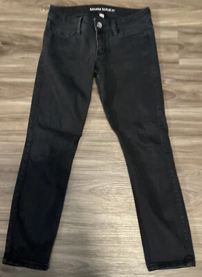Banana Republic Petite Denim Skinny Ankle Jeans Women's 25P Black Low Rise - Image 1 of 4