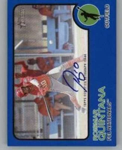 2022 Topps Heritage Minors Real One Autograph Blue Roismar Quintana RC AUTO /99 - Picture 1 of 2