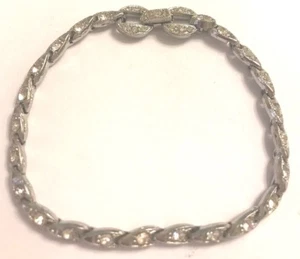 ❤️Vintage Rhinestone Tennis BRACELET Retro Link Rare Setting Elegant Sparkles❤️ - Picture 1 of 5