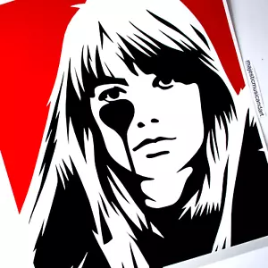 PURE EVIL FRANCOISE HARDY ART PRINT SIGNED ARTIST'S PROOF AP URBAN STREET ART - Picture 1 of 7