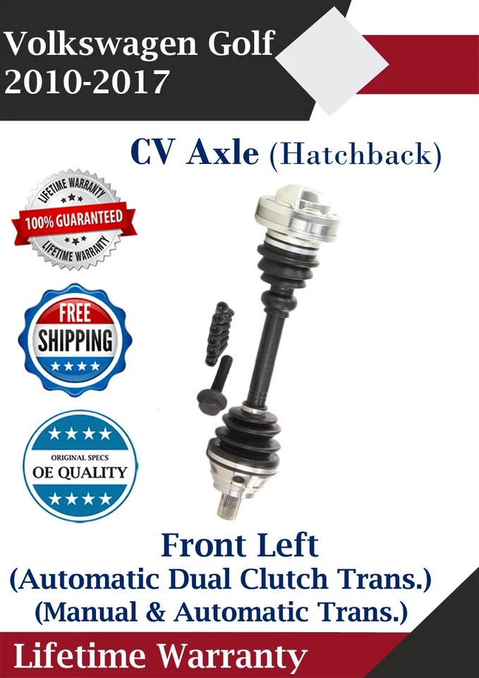 Nuevo eje CV delantero izquierdo OE para Volkswagen Golf 2010-2017 garantía de por vida Foto 1 de 4