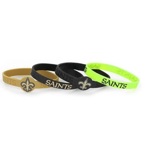 New Orleans Saints Bracelets 4 Pack Silicone Cover