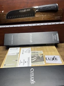 CUTLUXE Santoku Knife – 7" Chopping Knife – Forged High Carbon German Steel - Picture 1 of 4