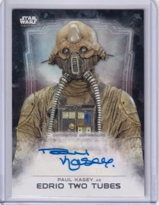 2016 Star Wars Rogue One Serie 1 Paul Kasey zwei Röhren #15/50 schwarz Autogramm - Bild 1 von 2