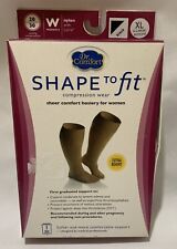 Dr Comfort Shape to Fit Compression 20-30 mmHg Womens Knee High Socks XL Black