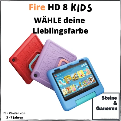 Amazon Fire HD 8 Kids Edition 32 GB Kinder Tablet Rot Blau Violett 8 Zoll - Neu - Bild 1 von 4
