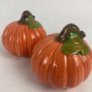 Pumpkin Salt & Pepper Shakers Wang’s Ceramic - Picture 1 of 14