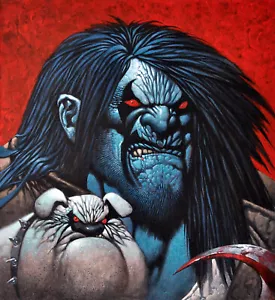 LOBO and his favorite pet - acrylic on the board - Picture 1 of 2
