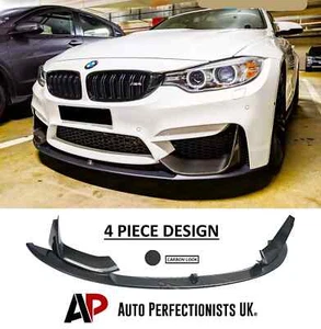 BMW M3 M4 F80 F82 F83 Carbon Fibre Front Splitter Spoiler Lip M Performance - Picture 1 of 8