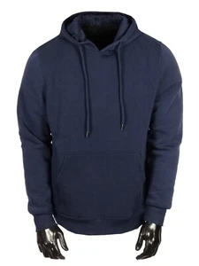 Hoodie Pullover Navy Blue Jacket Fleece Pull-Over Kangaroo Pocket SLIM FIT Hoody - Picture 1 of 3