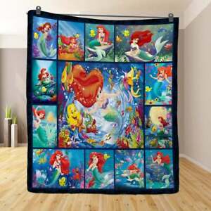 Ariel The Little Mermaid New Fleece Blanket,Gift For Kids