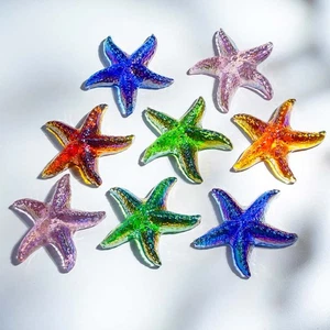 Linda decoración mini estrella de mar de cristal 1 pieza para hágalo usted mismo acuario pecera - Imagen 1 de 22