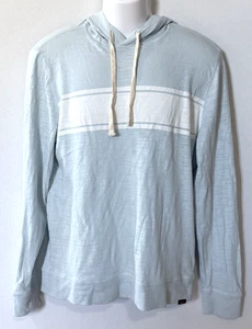Sudadera con Capucha Faherty Sunwashed Slub Para Hombre Talla Mediana Sky Surf Rayas Ligera - Imagen 1 de 9