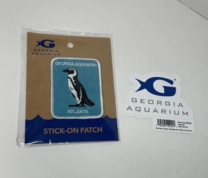 Adesivo Georgia Acquario Stick On Peguin Patch E Logo NUOVO - Foto 1 di 2