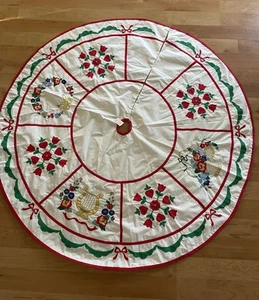 Vintage House of Hatten Weihnachtsbaum Rock verziert voller 57" Durchmesser Neu mit Etikett - Bild 1 von 9