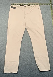 CALVIN KLEIN- Pantalón elástico súper algodón en beige para mujer 36x29" - Imagen 1 de 10