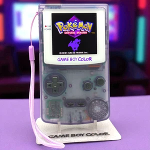 Game Boy Color Viola AMOLED Touch Screen, 3x Amplificatore Audio, Espositore Omaggio - Foto 1 di 8
