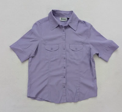 Camiseta para mujer Joanna talla M púrpura manga corta abotonada DEFECTOS Foto 1 de 4