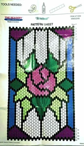 ROSEBUD BEADERY STAINED GLASS HANGING BANNER KIT #5249-NEW - Picture 1 of 4