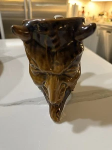 TAZA CARA DIABLO MAYÓLICA CERÁMICA URSS DE COLECCIÓN ENCONTRADA EN KIRGUISTÁN. - Imagen 1 de 14
