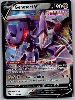Genesect V 185/264 - Pokemon TCG SWSH08: Fusion Strike - Ultra Rare (NM) - Image 1 of 2