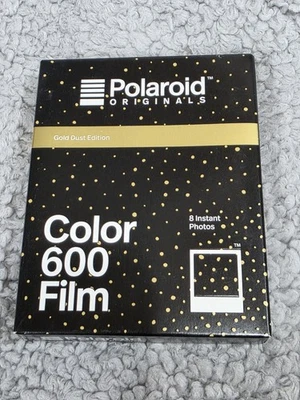 Polaroid Color 600 Film, Gold Dust Edition, 8 Photos- NEW EXP 07/19 - Image 1 of 4