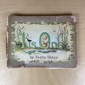 Tasha Tudor - 1 Is One 1st Edition 1956 Hardcover with Partial Jacket Oxford HTF - Picture 1 of 16